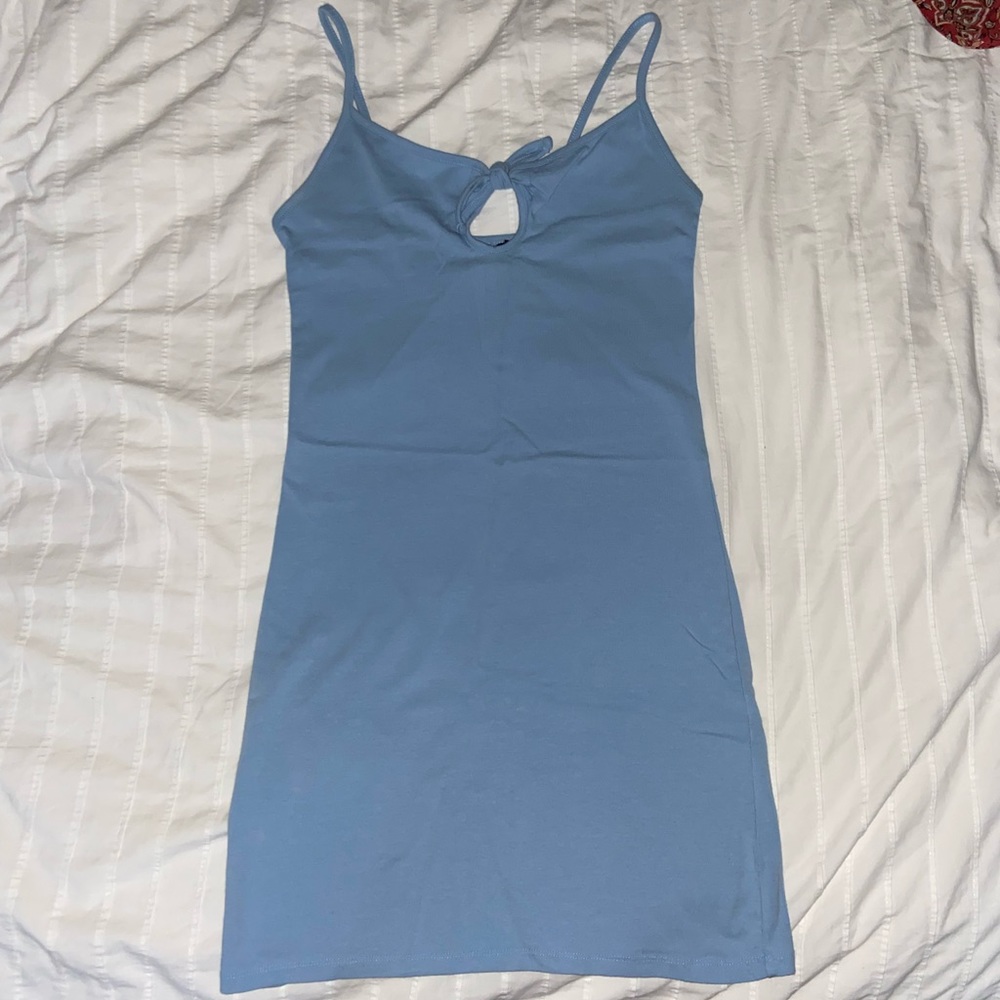 Baby blue mini dress